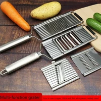 stainless steel grater storm vegetable cutter kitchen household multi function vertical vegetable cutter three in one grater