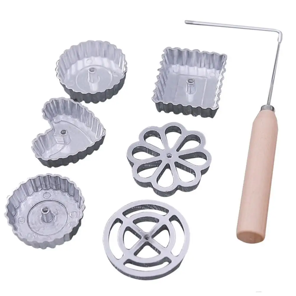 

Rosette Mold Set Aluminum Mold with Handle Baking Accessories Strips Radish Shrimp Cake Spoon Fried Snack Mold Kitchen Tools