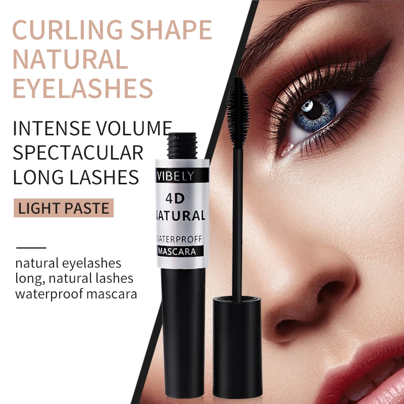 

13g Black Mascara 4D Silk Fiber Lengthen Eyelashes Extension Long Lasting Waterproof Mascara Extra Volume Lift False Lash Makeup