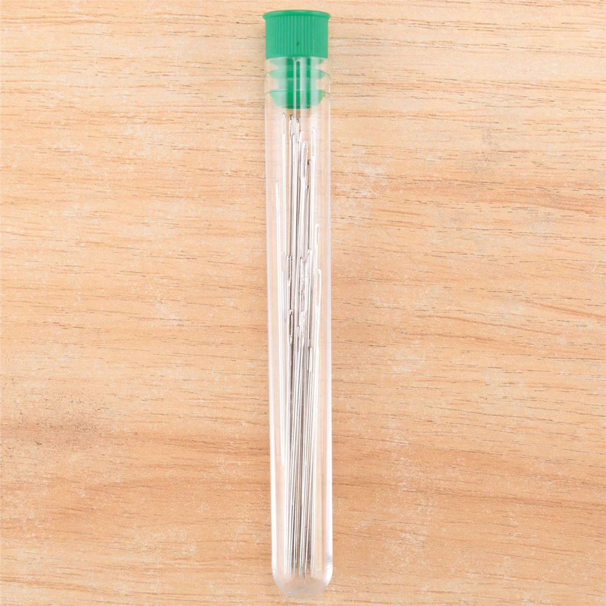 25 игл для шитья с большим ушком — 5 размеров ручного в прозрачной трубке хранения