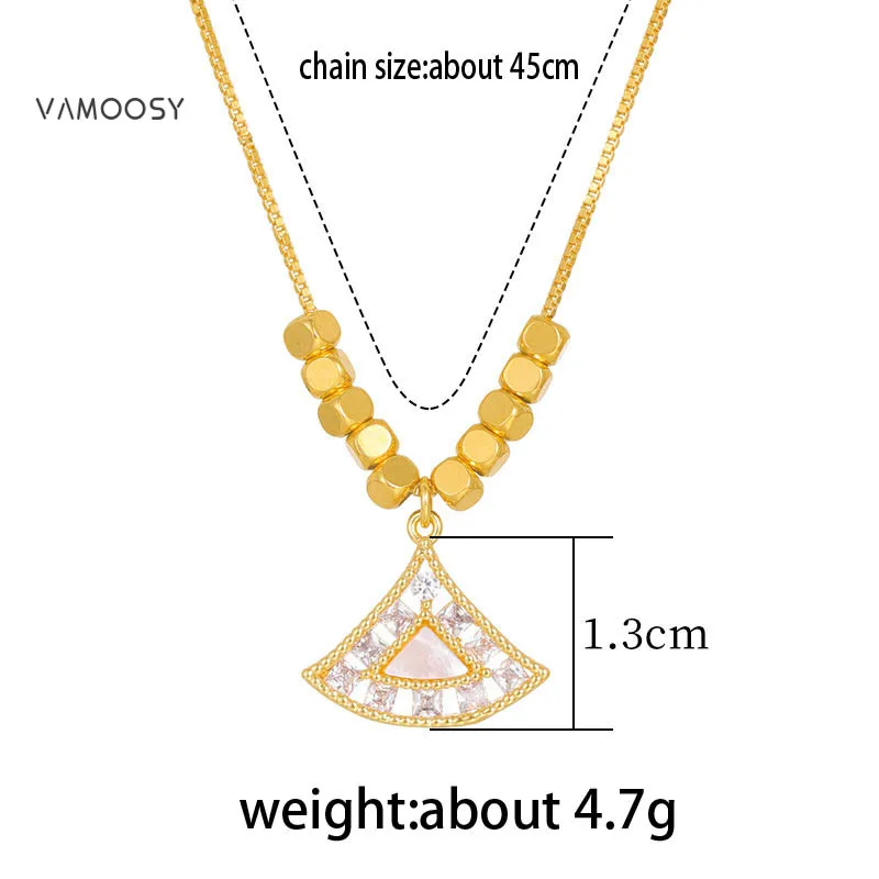 Dainty Gold Color Necklaces for Women Trendy Butterfly Heart Shell Zircon Pendant Choker Female 45cm Chains Collar Her Gifts