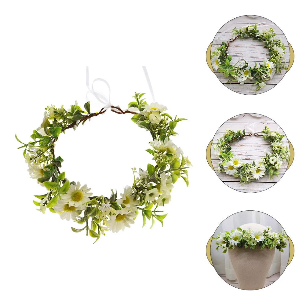 

Floral Headbands Hair Flower Wreathbridal Headband Headpiecegarland Tiara Wedding Daisy Vine Leafhoop Hairband Accessories