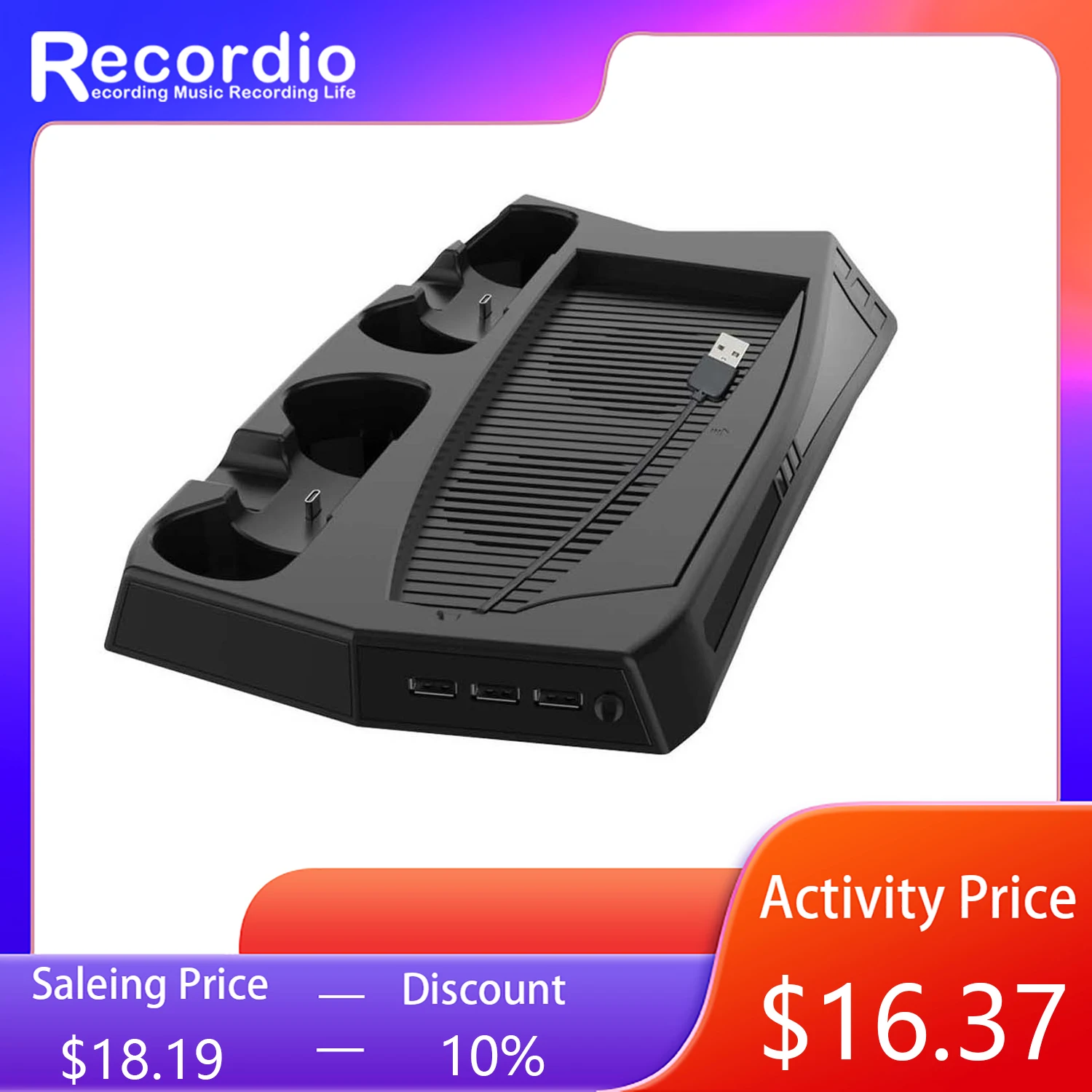 

Вертикальная подставка-вентилятор охлаждения для Playstation 5