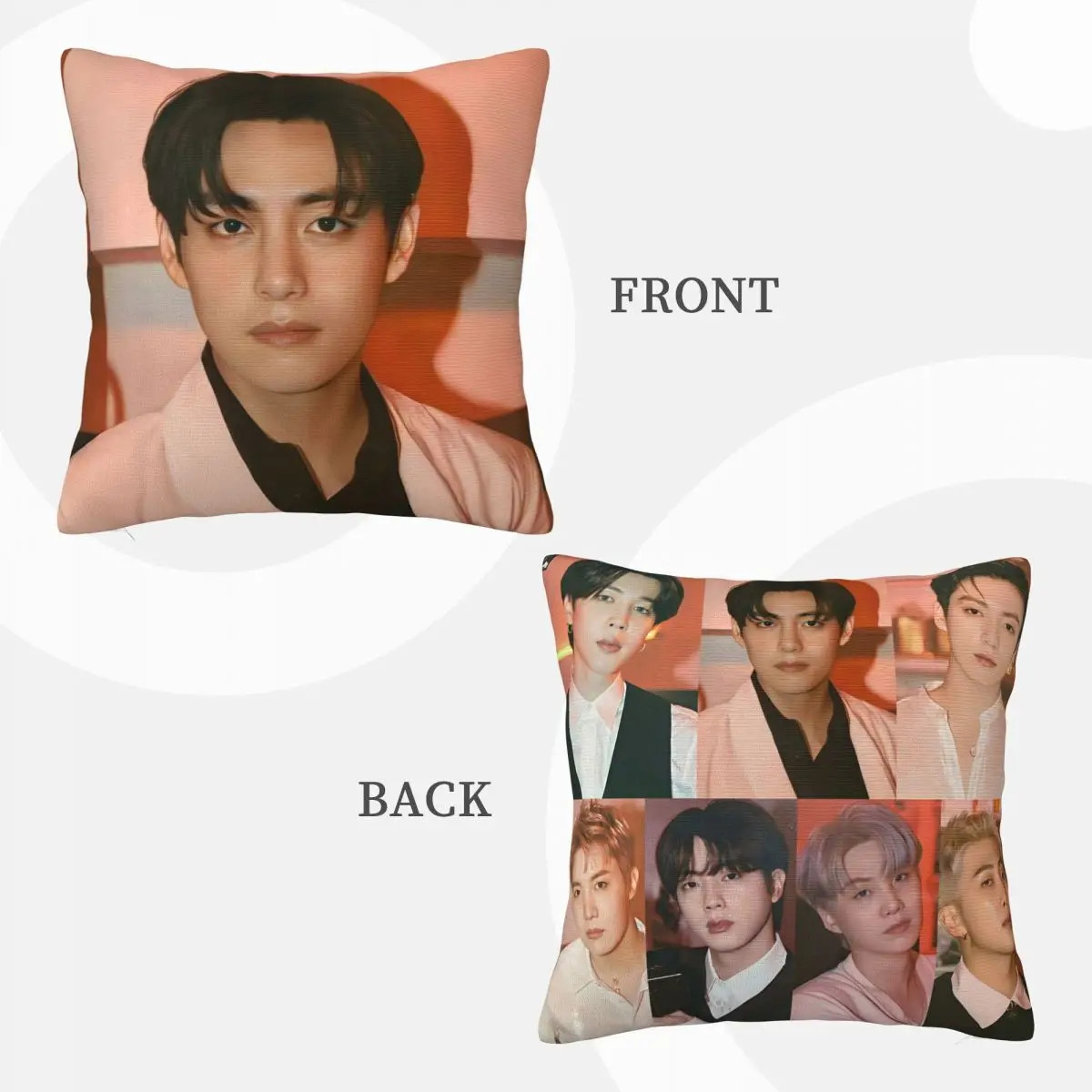 

Kpop Cushion Kpop Pillowcase Plush pillowcase Version AB11 Cushion Cover Square 30x30CM 40x40CM 45x45CM 50x50CM 55x55CM 60x60CM