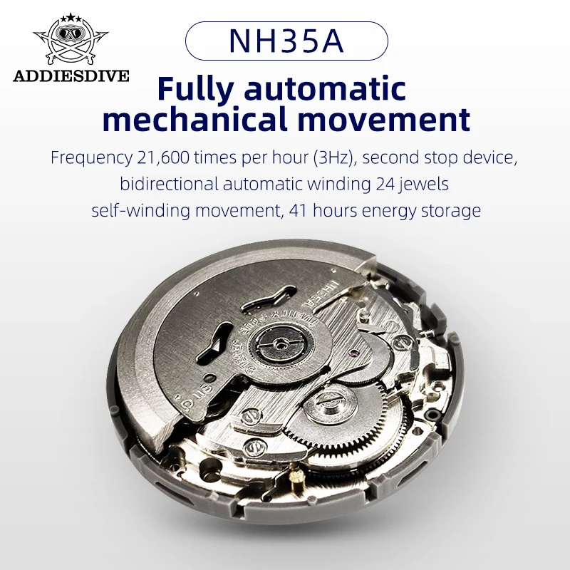 Парные часы ADDIESDIVE 39 мм для дайвинга с волнистой текстурой сапфировое стекло