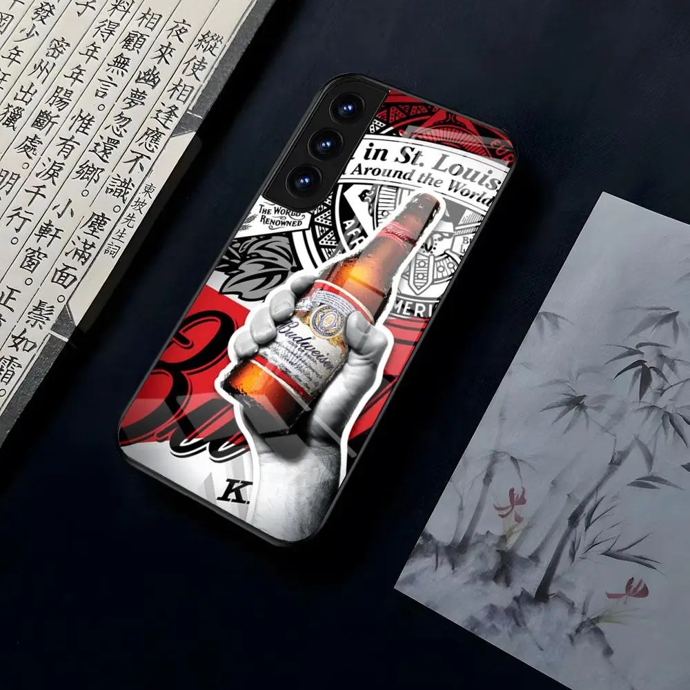 Red Beer Ice B-budweisers Phone Case For Samsung S 24 Ultra Plus 23 22 21 20 A 16 34 54 Old Man And Child 53 Note20 M New 2