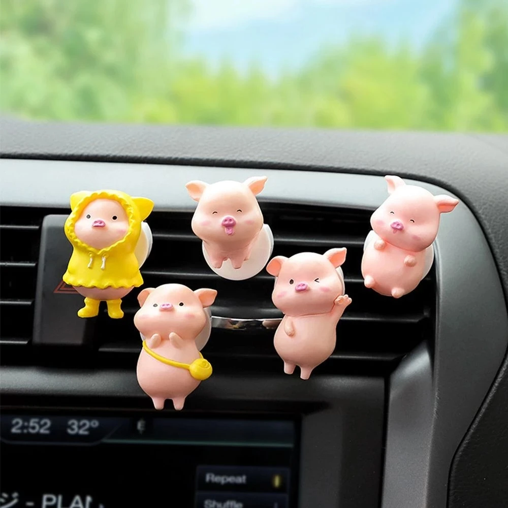 

Cute Pig Car Air Freshener Air Conditioning Outlet Decoration Car Accessories Interior Car Aromatherapy Clip Perfume Clip