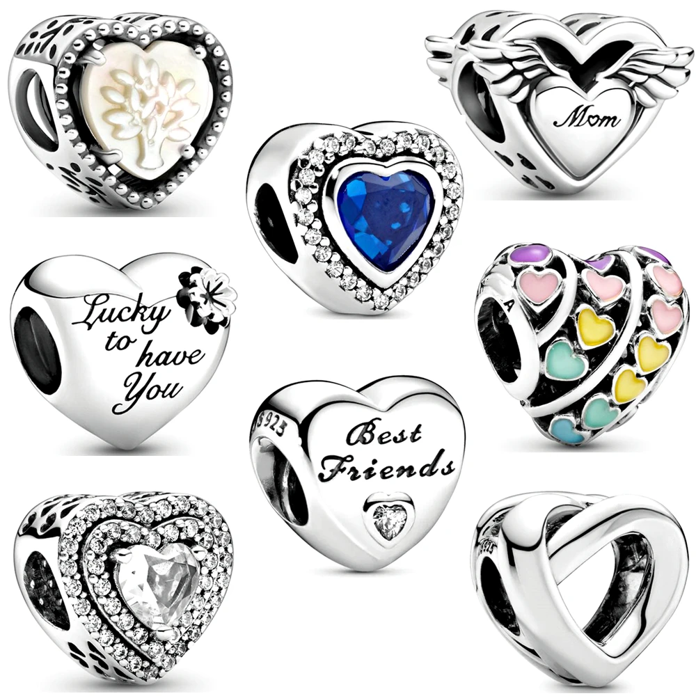 

Новинка 2022, бусины из серебра 100% пробы, золотой замок в форме сердца, Шарм-браслет в виде свечи на день рождения, цепочки, Женские Ювелирные и...