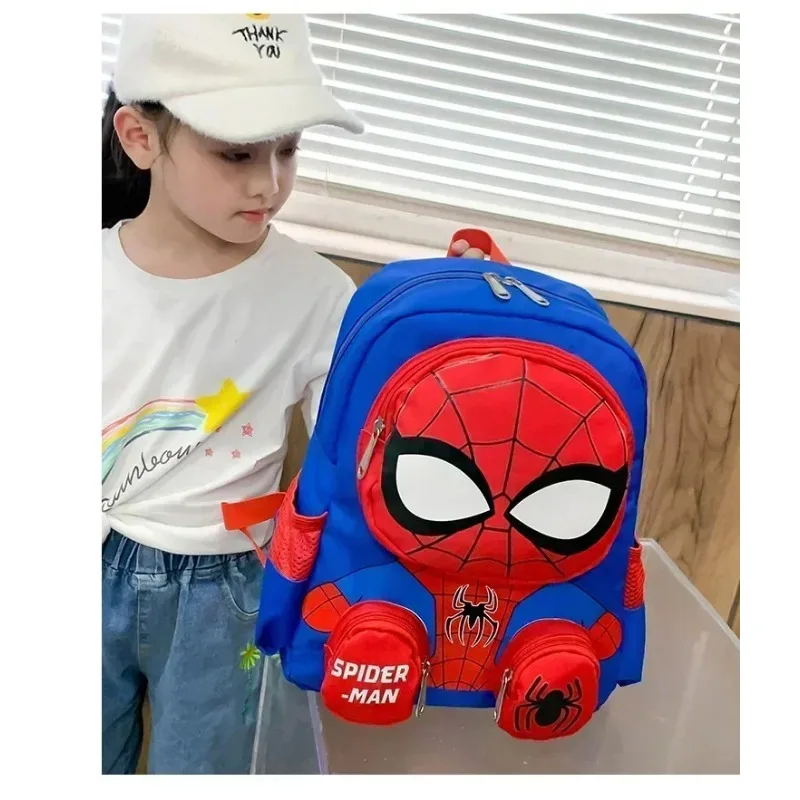 Новый вместительный школьный рюкзак с мультипликационным рисунком паука