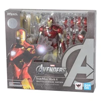 bandai spirits s h figuarts marvel action figure iron man mark 6 15cm action figure and accessories toy marvel legend