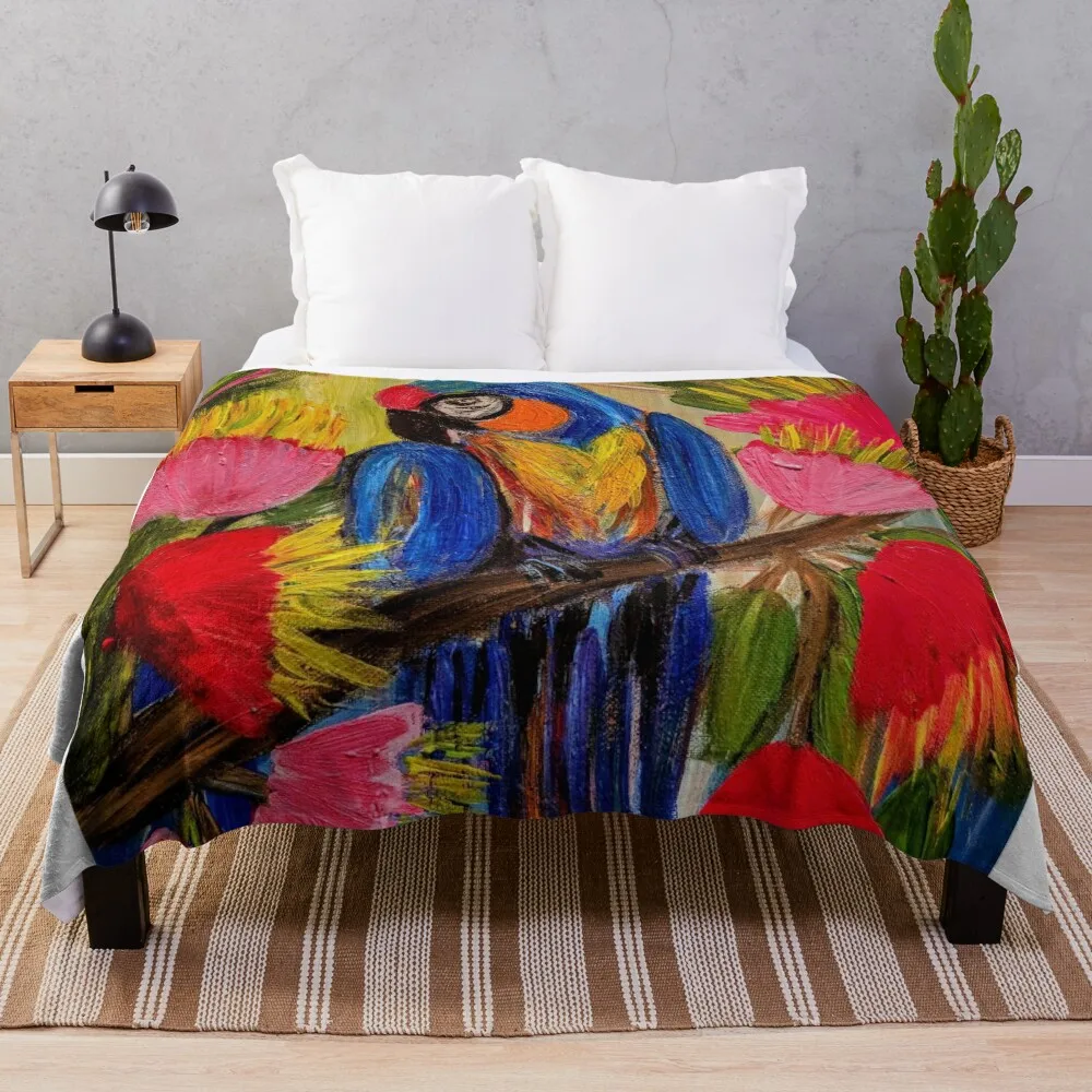 Прупс в джунглях с водопадом на фоне. Одеяло волосатыми детскими мягкими