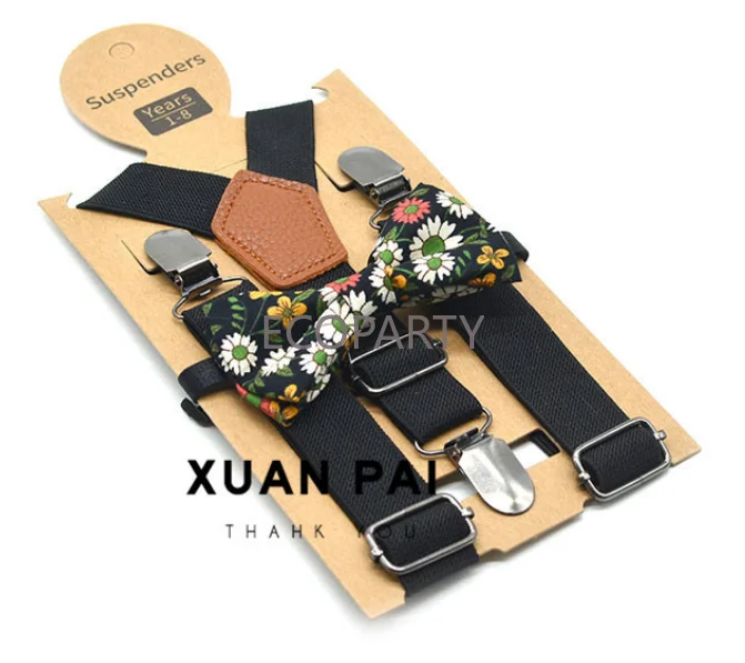 Подтяжки для детей мальчиков и девочек рождественский галстук-бабочка детские