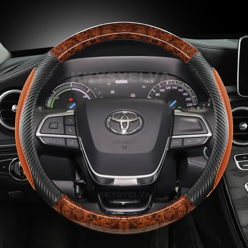 

Чехол на руль автомобиля из красного дерева для Toyota Sienna 20212022 Highlander 2020-2022 Highlander, гибридные автомобильные аксессуары