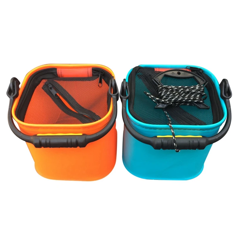 Portable Fishing Bucket with Zipper Design with Comfortable Carrying Handles