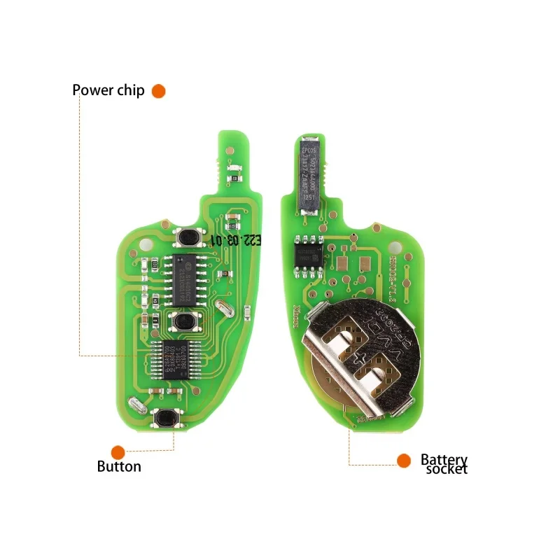 1 шт. XHORSE XNDS00EN VVDI2 для дистанционного ключа типа Volkswagen DS с 3 кнопками