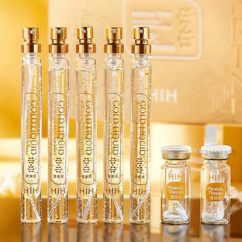 

Sdotter 24K Gold Face Serum Active Collagen Silk Thread Facial Essence Anti-Aging Smoothing Firming Moisturizing Hyaluronic Skin