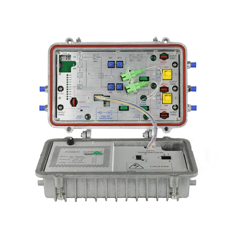

Field 4 Output FTTB CATV Fiber Optical TV Receiver with Return