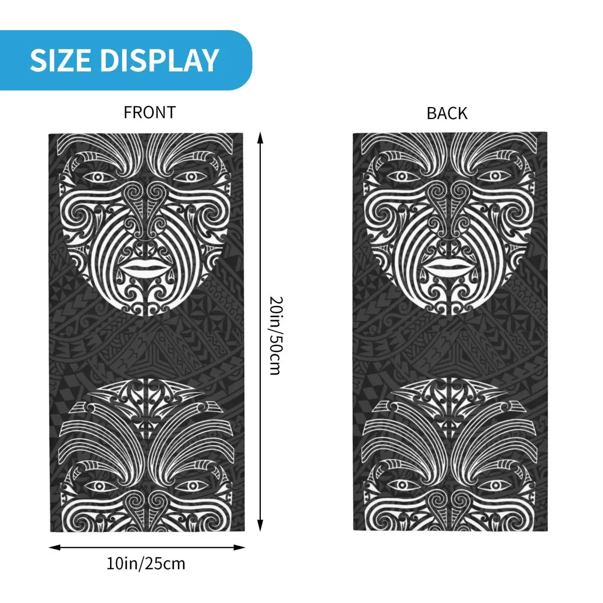 Бандана на заказ Maori Face Ta Moko теплая бандана для женщин и мужчин зимний походный