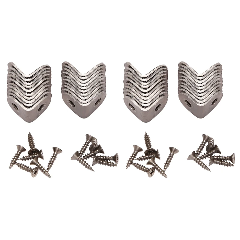 

40 Pcs Stainless Steel L Bracket Corner Brace Joint Right Angle Bracket Fastener L Shaped Corner Fastener Joints Bracket