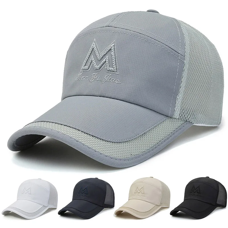 

Outdoor Quick Dry Sun Hats For Men Women Summer Mesh Breathable Sunscreen Baseball Cap Unisex Adjustable Sports Golf Fishing Hat