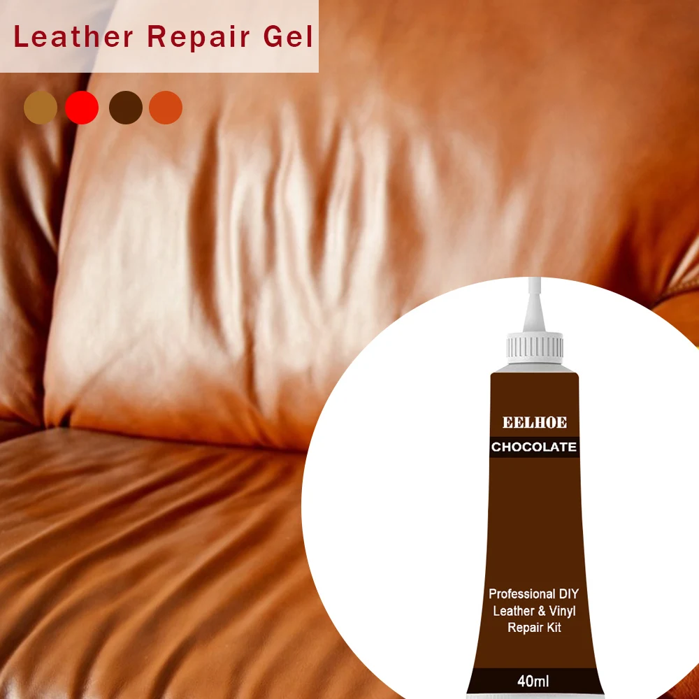 

20ML/40ml Leather Cleaner Kit Leather Repair Gel Car Seat Holes Scratch Crack Color Repair Refurbishing Cream Paste 4 Color