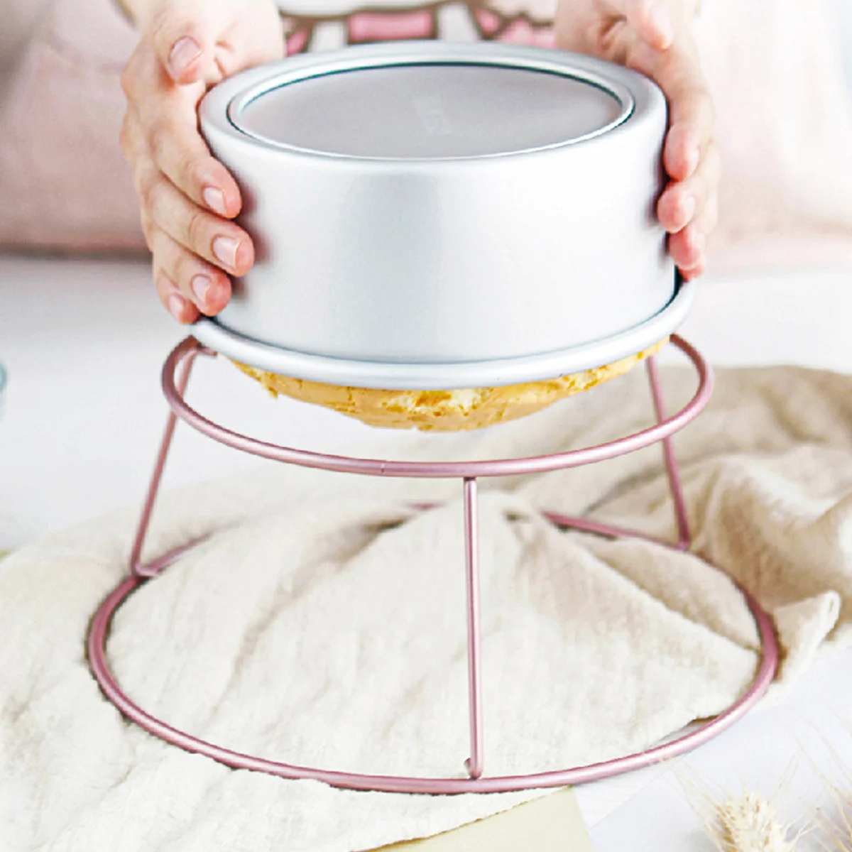 

Rack Cooling Cake Stand Steamer Bread Trivet Round Baking Stainless Steel Holder Steaming Drying Stick Non Basket Cookie Racks