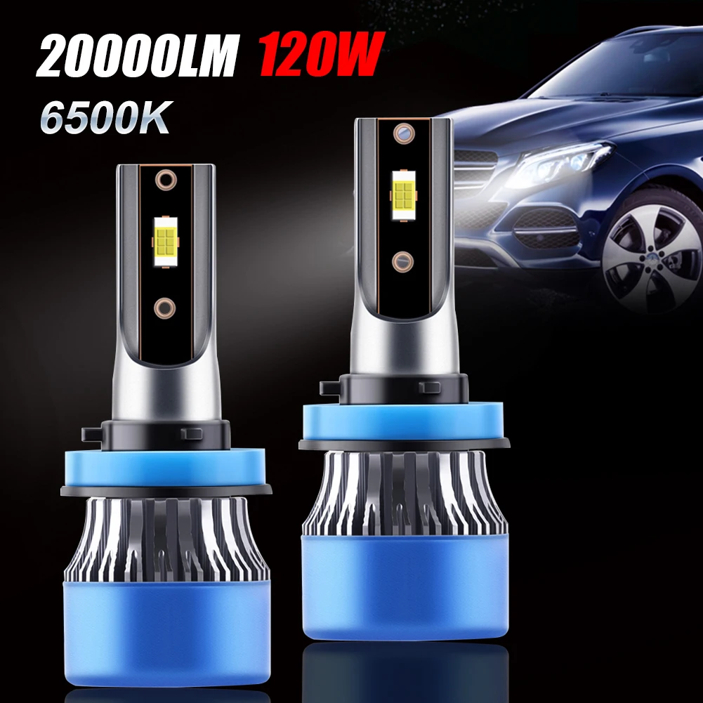 

H4 LED H7 Headlight 20000LM CSP Chip LED H1 H11 H8 H9 9005 HB3 9006 HB4 120W 5000K 6000K 6500K Lamp Bulb Turbo Fog Light 12V 24V