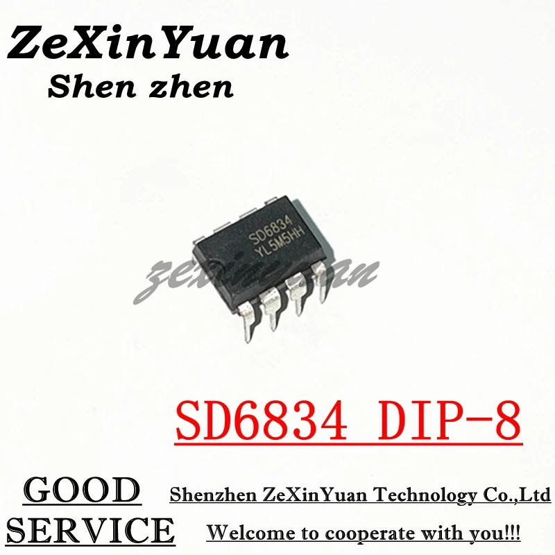 10 шт./лот SD6834 SD6834B DIP8 новый светодиодный ЖК-чип управления питанием