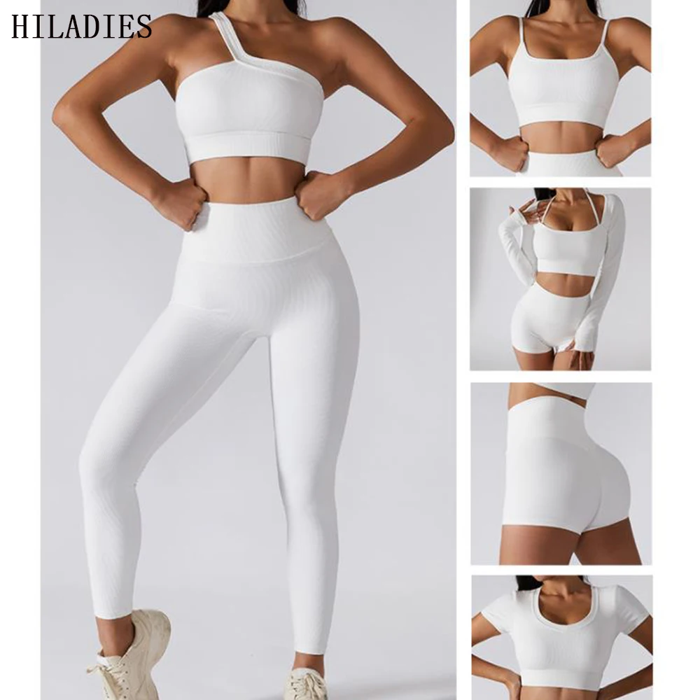 Комплект для йоги HILADIES Женские Бесшовные Спортивные Леггинсы бара фитнеса шорты