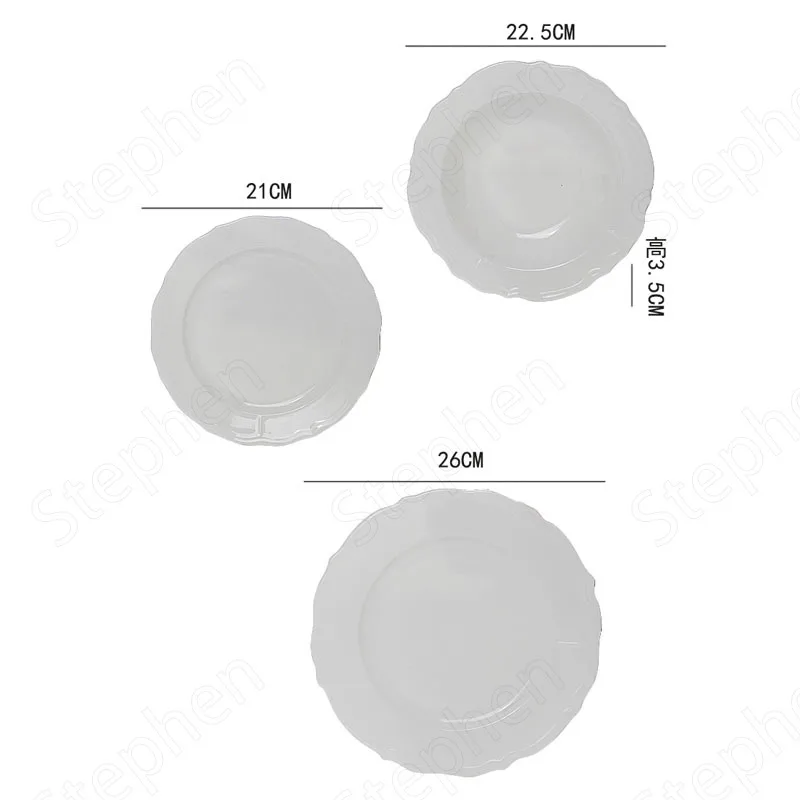 Французская винтажная рельефная тарелка из костяного фарфора современные