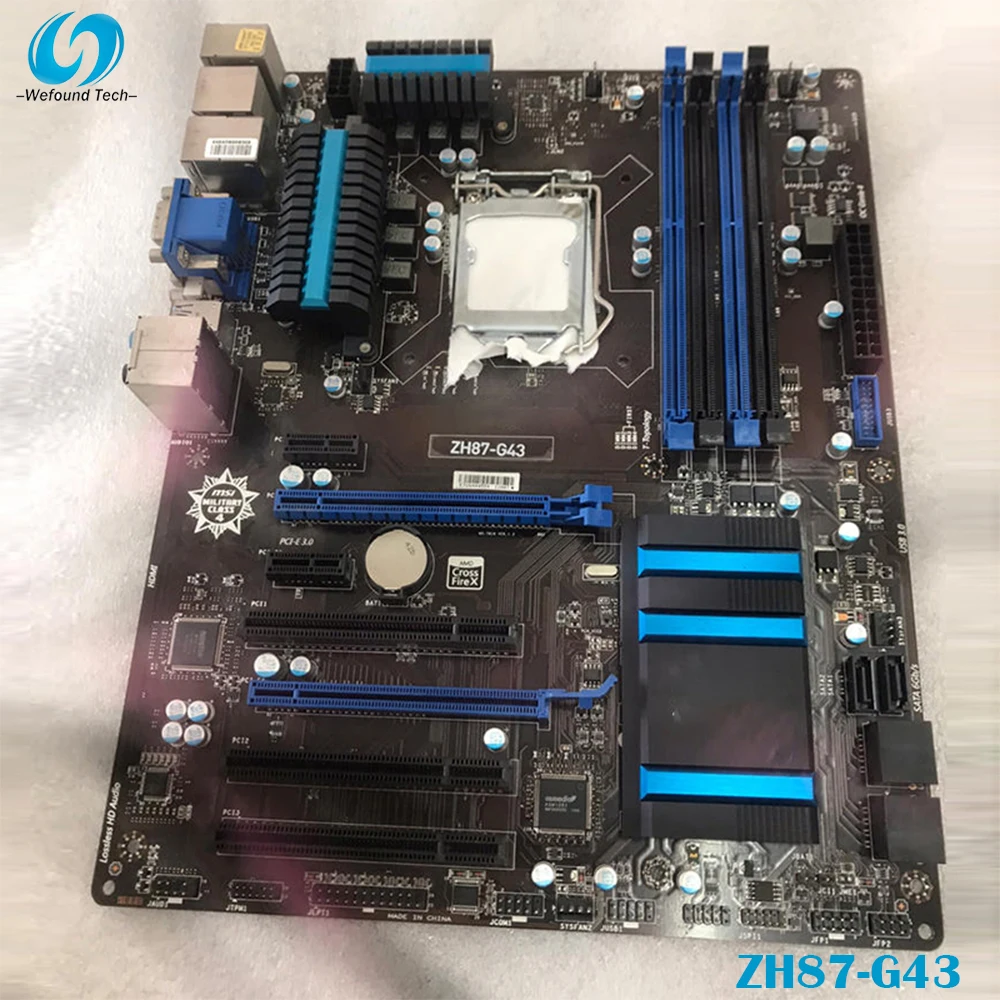 

ZH87-G43 For Msi Desktop Motherboard LGA1150 DDR3 64GB SATA3 PCI-E 3.0 USB2.0/3.0 DVI+VGA+HDMI-Compatible ATX Tested Fast Ship