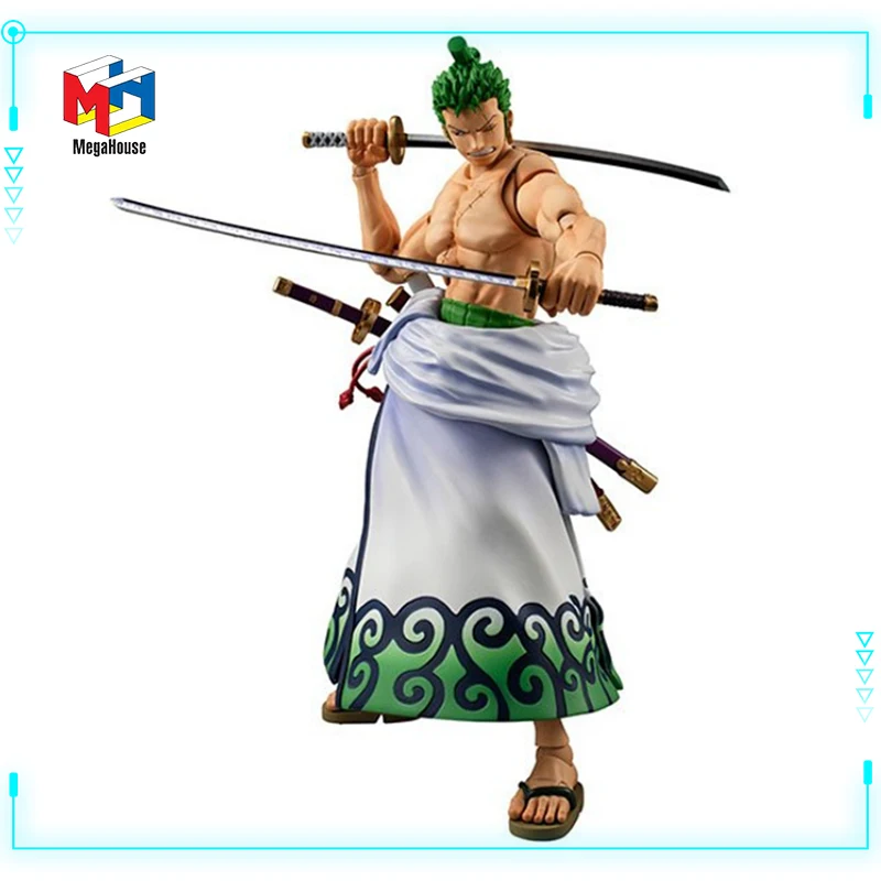 

MegaHouse Original Genuine Variable Action Heroes One Piece Roronoa Zoro Zorojuurou 18cm VAH Anime Action Figures Model Toy Gift