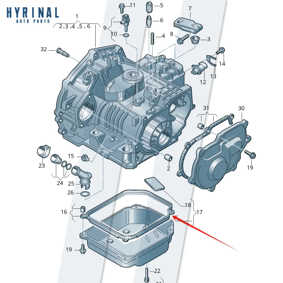Прокладка коробки передач для VW BORA JETTA AUDI 10 комплектов 01 м