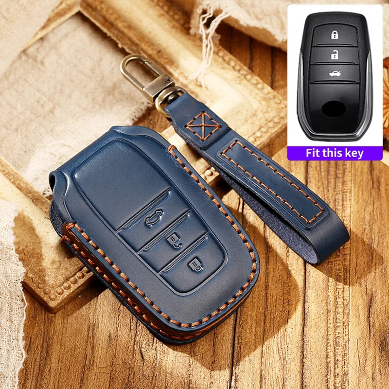 

Новый чехол для ключей Toyota Land Cruiser 250 2024, 2025 Prado Lc250 LC300, автомобильный брелок для ключей, кожаный чехол, аксессуары
