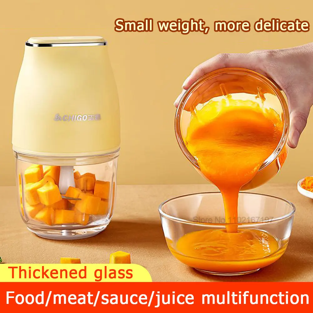 

300ml Portable Mini Meat Grinder Electric Garlic Food Vegetable Chopper Household Baby Supplementary Food Crusher Kitchen Tools