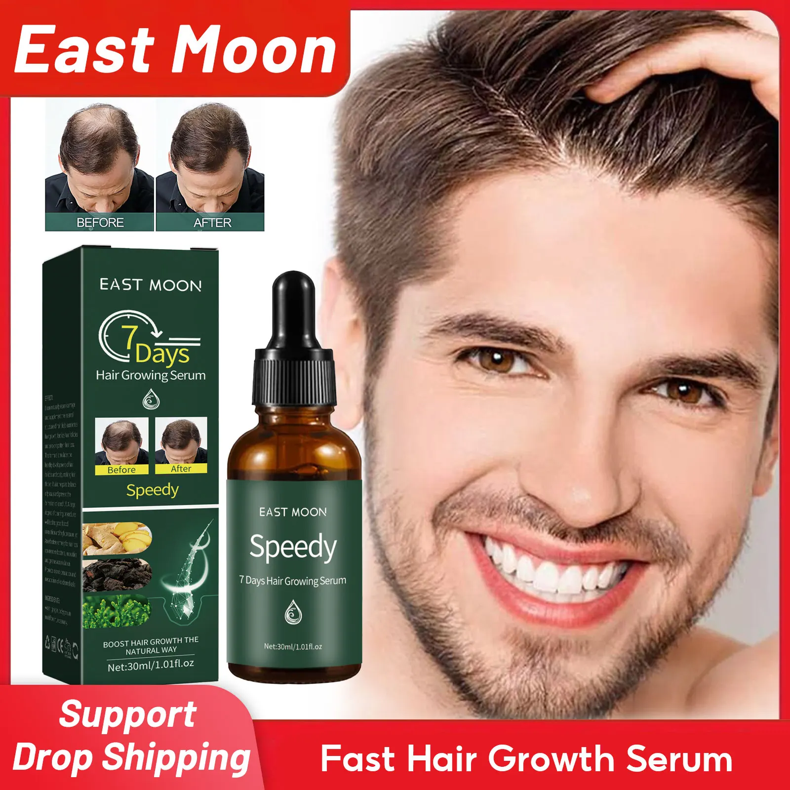 

Fast Hair Growth Serum Anti Hair Loss Prevent Baldness Treatment Scalp Dry Damaged Hair Regrowth Beard Hair Care Essential Oil