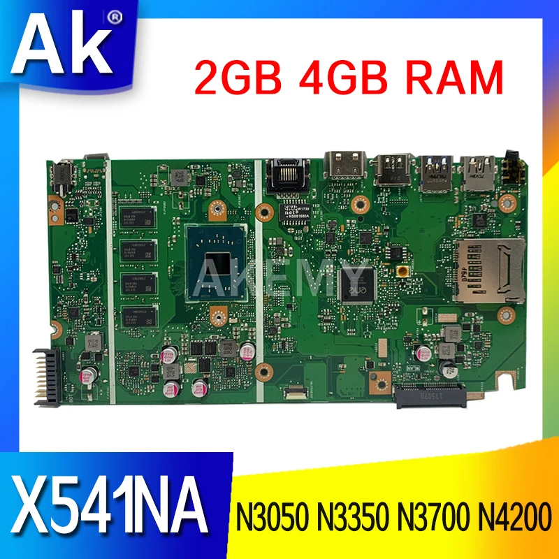 

Материнская плата для ноутбука ASUS VivoBook X541N X541 A541N 2 ГБ 4 ГБ RAM N3050 N3350 N3700 N4200 CPU X541NA материнская плата для ноутбука