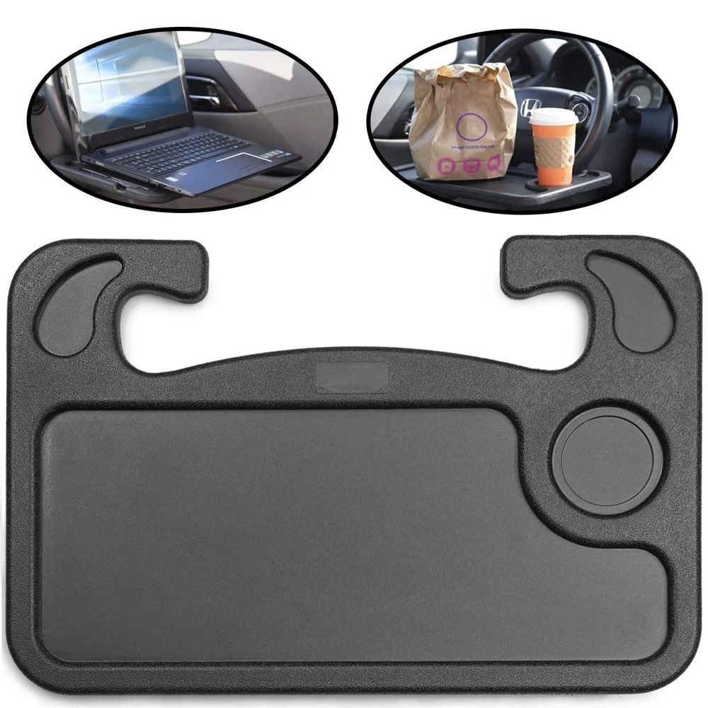 

1PC Portable Car Laptop Computer Desk Mount Stand Steering Wheel Eat Work Drink Food Coffee Goods Tray Board Dining Table Holder