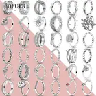 2022 серебро 925, модное кольцо, штабелируемые кольца, бесконечный цветок, принцесса, Wishbone, кольца в форме сердца, женские кольца на палец