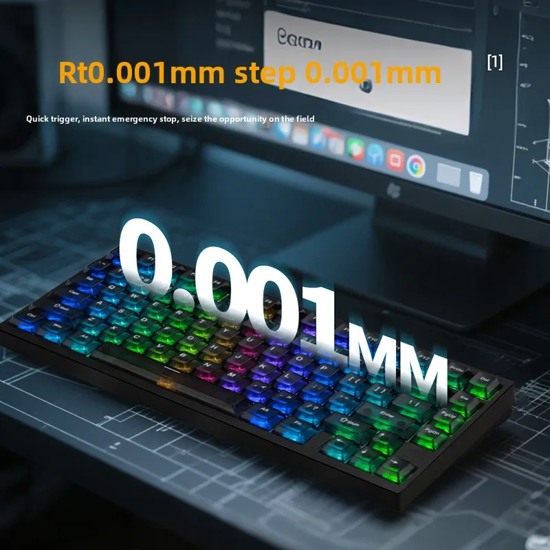 Фото Механическая клавиатура IROK MG75 PRO с магнитными переключателями MG75 MAX, игровая клавиатура 8K, быстрое откликаемое время 0.001RT, конструкция Gasket, низкая задержка №3