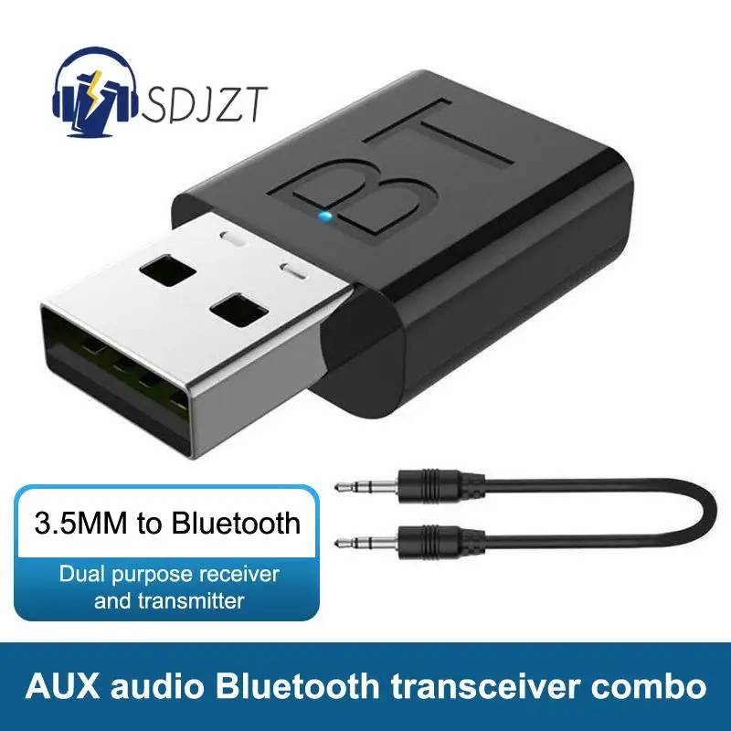 

1PC Bluetooth audio receiver transmitter two in one 3.5MM on-board computer TV speaker Bluetooth adapter