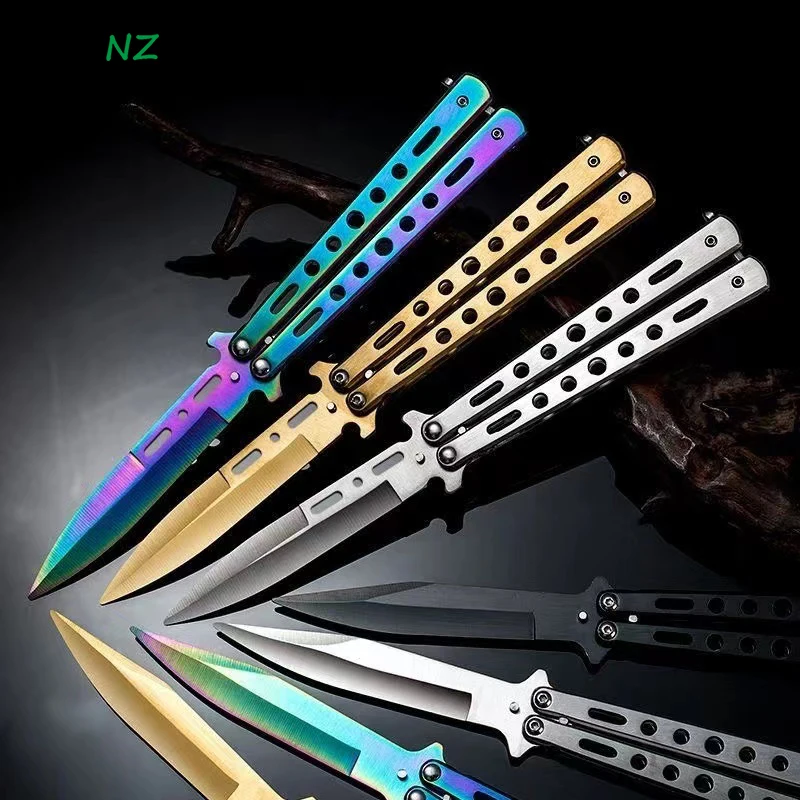 Нож-бабочка тренировочный резец-бабочка с четырьмя отверстиями полностью