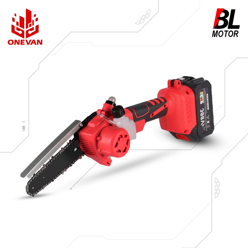 Бесщеточная электропила onwan, 3000 Вт, 6 дюймов, беспроводная садовая электропила для деревообработки, электроинструмент для Makita, батарея 18 в
