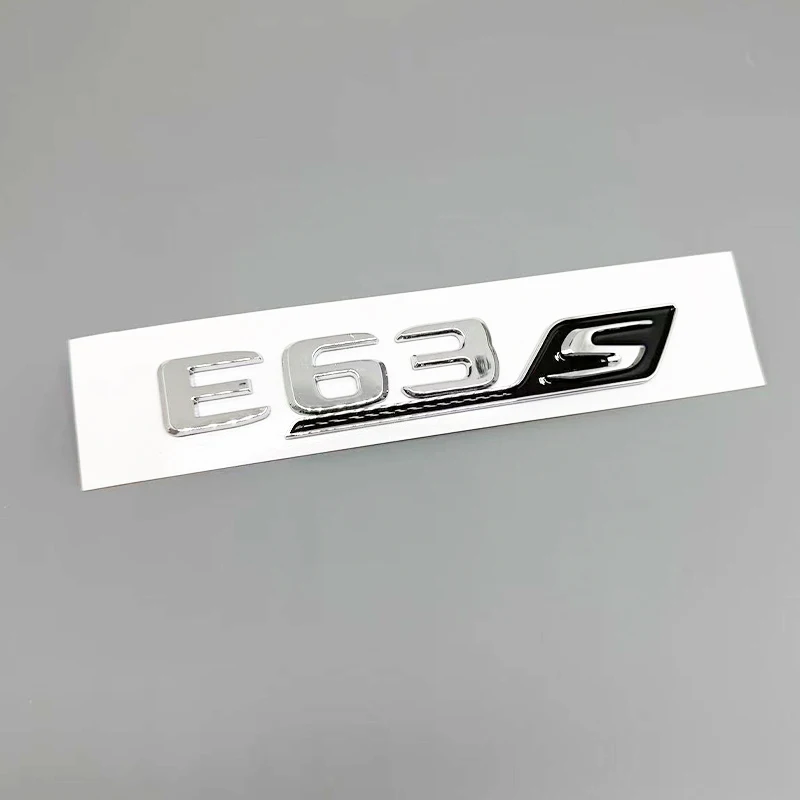 Фото Эмблема Mercedes AMG E63/E63S 3D, глянцевая черная, из ABS-пластика, наклейка на задний бампер и багажник, с 3M-лентой для легкой установки, W212 W213 №4