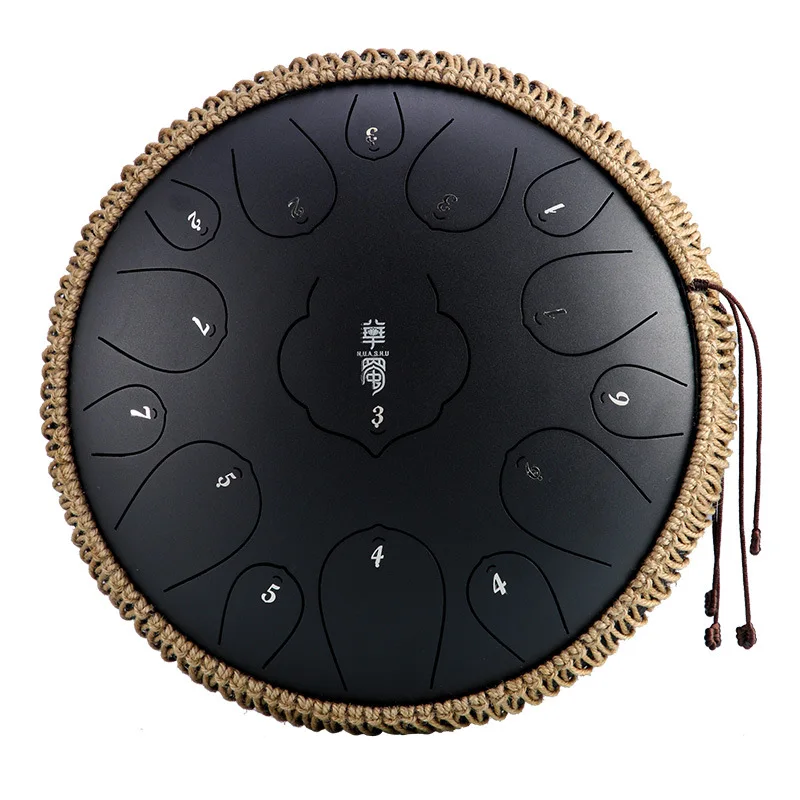 

HLURU Glucophone Steel Tongue Drum 14 Inch 15 Notes D Key Ethereal Drum Music Drum Yoga Meditation Percussion Instruments