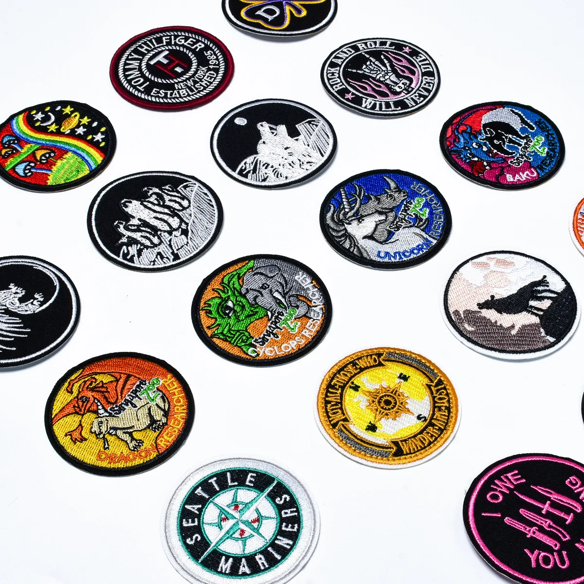 Новая круглая вышивка патч для глажки одежды своими руками ремонт отверстий