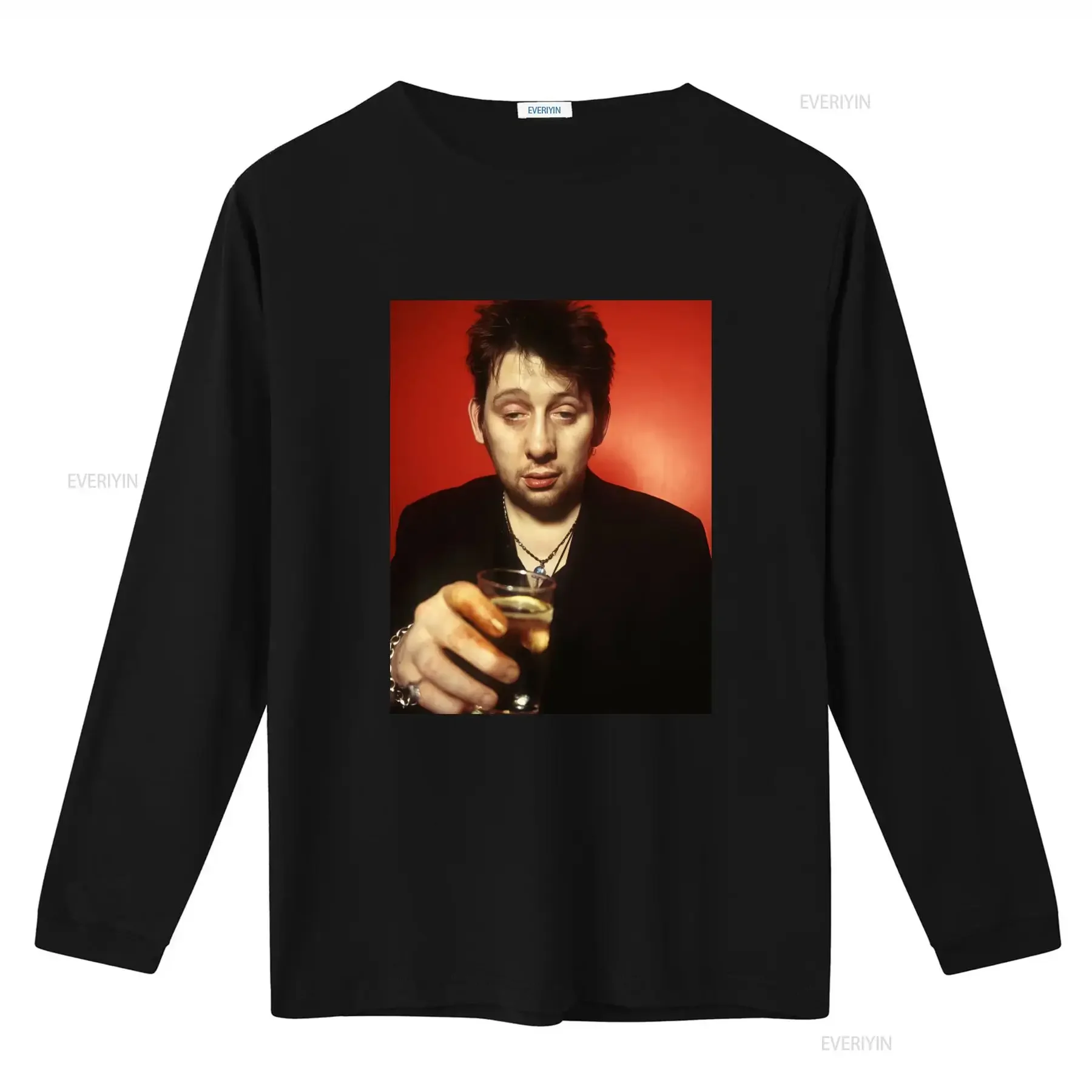 Фото Футболка Shane Macgowan Drinking Ireland Irish Culture The Pogues, идеально подходящая для любителей музыки, винтажная, повседневная, с эффектом потертости, эластичная. №2