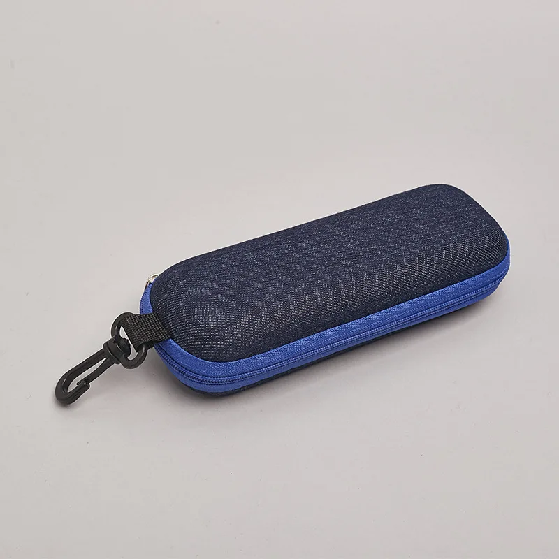 Portable Glasses Case Hard Eyeglass Box with Carabiner Hook Zipper Eyewear Sleeve Pouch Sunglasses Protector Cover For Women Men 