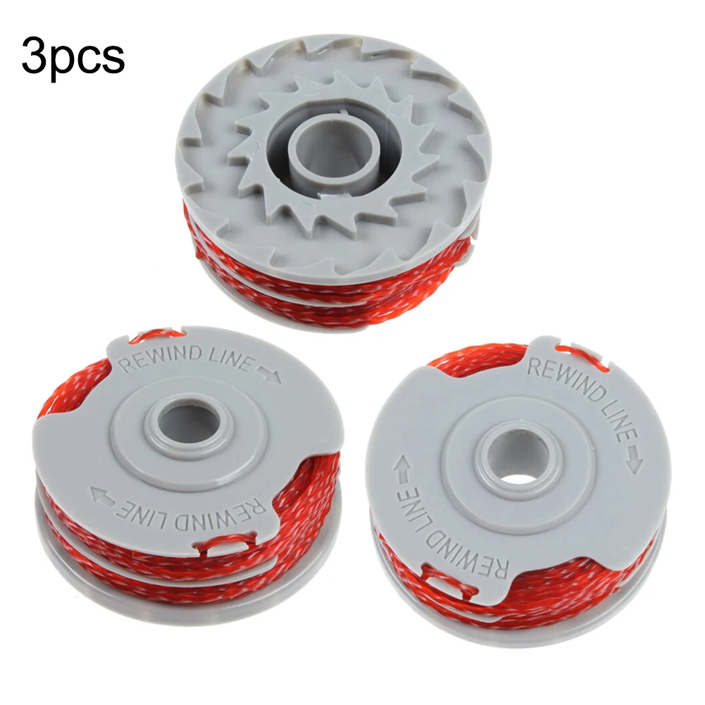 

Free Shipping 3pcs Trimmer Spool Lines Double Autofeed Spool Line For Contour 500 Flymo Strimmers Trimmers Gardening Accessories