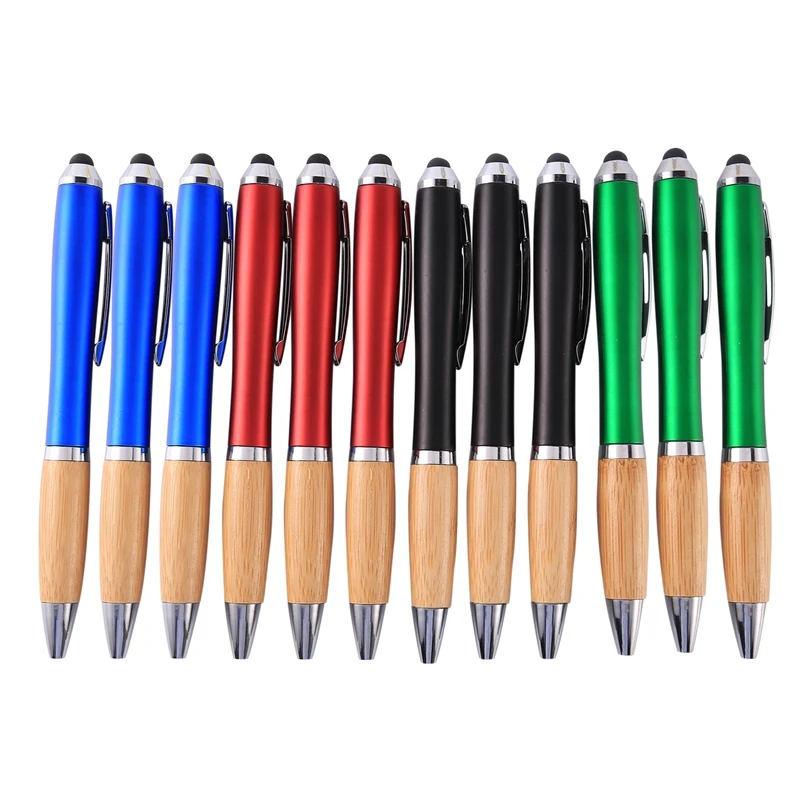 

12 шт. стилус подходит для пресса экранных устройств планшетного ПК многофункциональная емкостная ручка шариковая ручка 2 в 1 металлическая ...